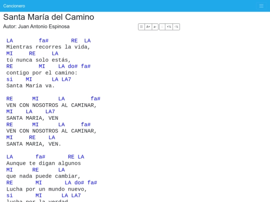cancionero/resources/canciones/santa-maria-camino screenshot