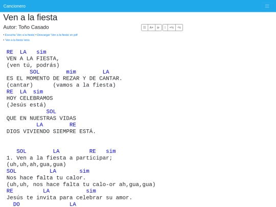 cancionero/resources/canciones/ven-a-la-fiesta screenshot
