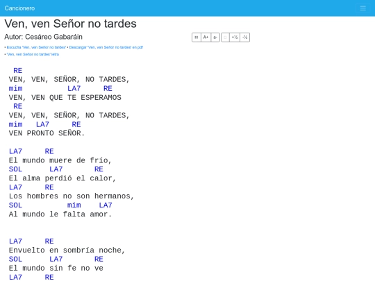 cancionero/resources/canciones/ven-ven-senor-no-tardes screenshot
