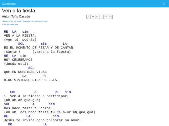 cancionero/resources/canciones/ven_a_la_fiesta screenshot