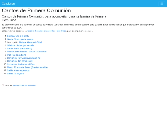 cancionero/resources/pages/cantos_primera_comunion screenshot