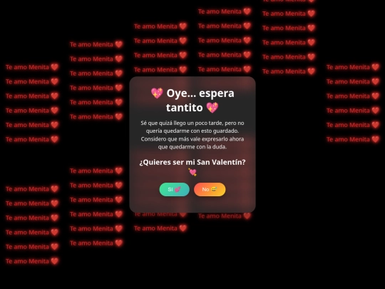 Quieres ser mi san Valentín?/index mi amorcito  screenshot