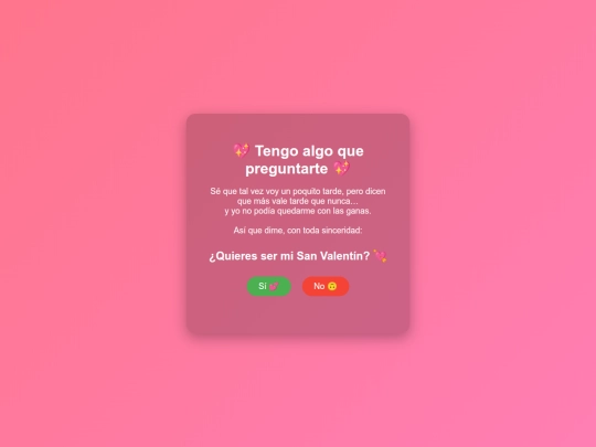 Quieres ser mi san Valentín? screenshot