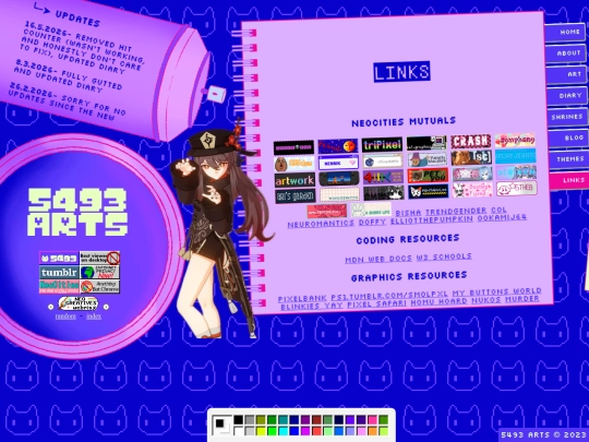 links screenshot