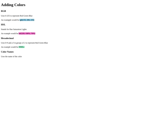 colorexamples screenshot