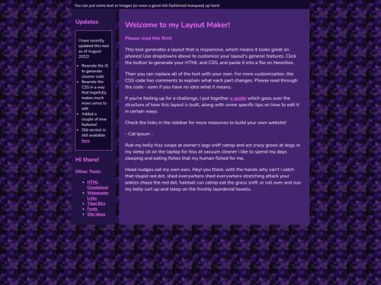 testsite screenshot