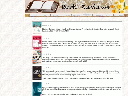 bookreviews screenshot