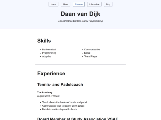 resume screenshot
