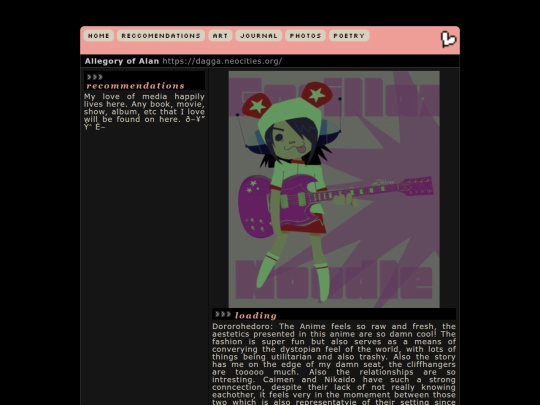 reccomendations screenshot
