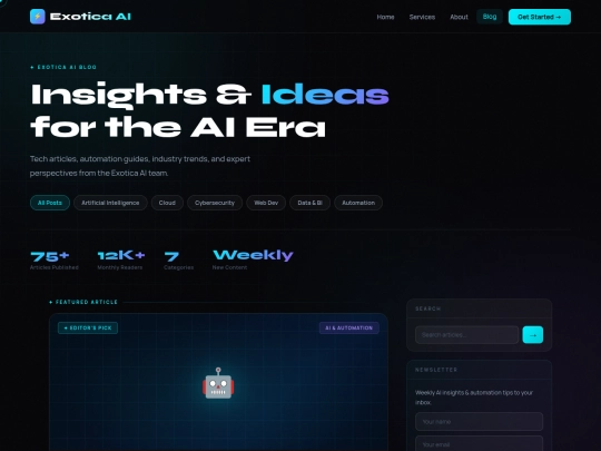 Blog screenshot