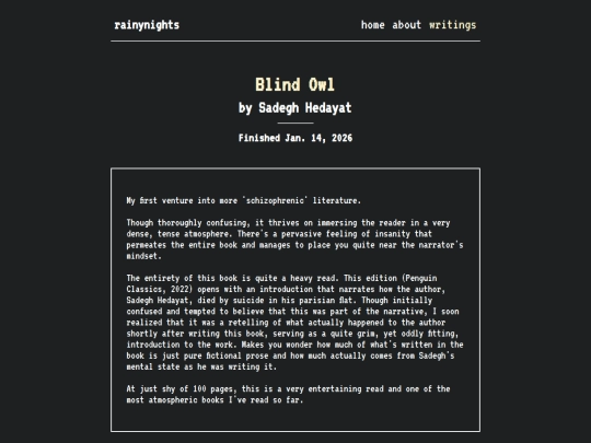 night/writings/books/log/blind_owl screenshot