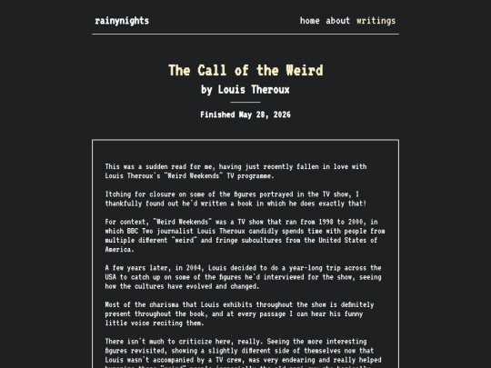 night/writings/books/log/call_of_the_weird screenshot