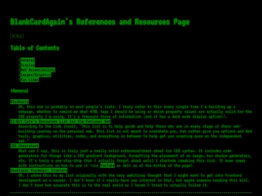 references screenshot