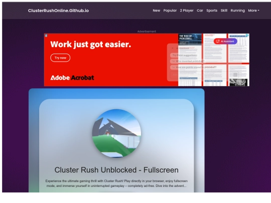 cluster-rush screenshot