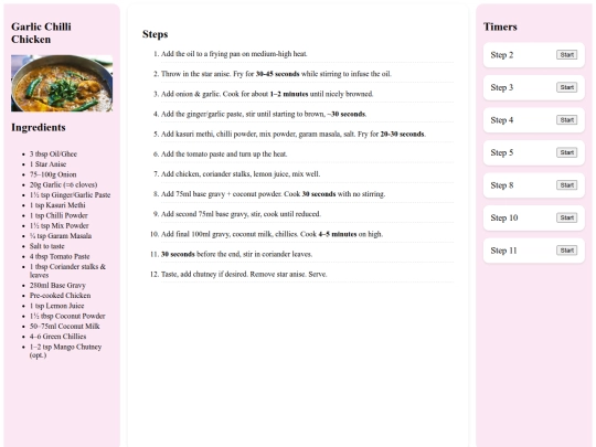 recipe-garlic-chilli-chicken screenshot