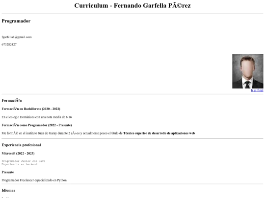 Curriculum screenshot