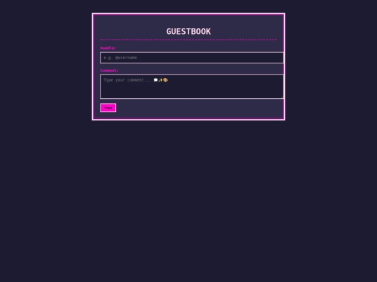 GUESTBOOK screenshot