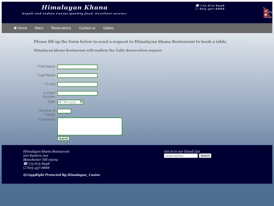 reservations screenshot