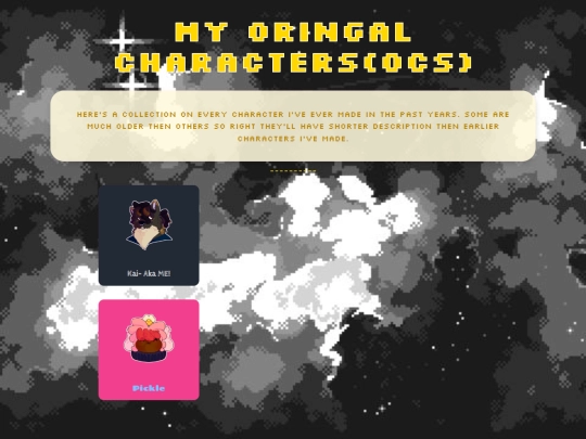 CharactersOcs screenshot