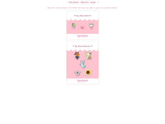 stickersheetclub screenshot