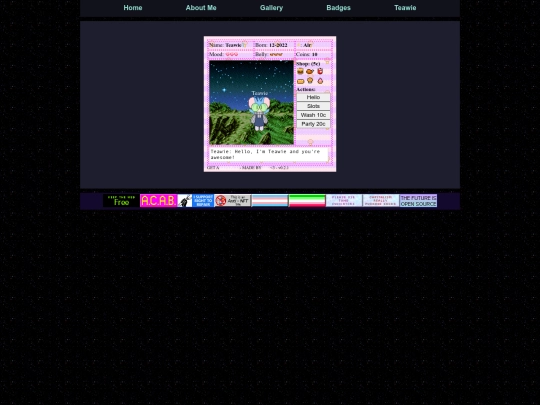 websites/teawie screenshot