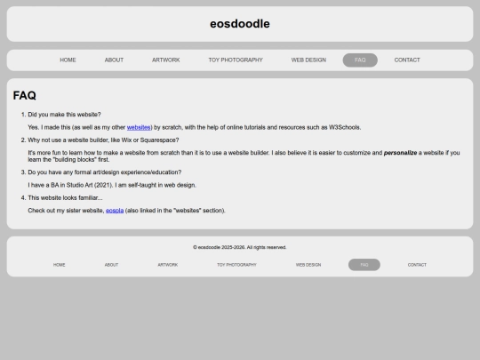 faq screenshot