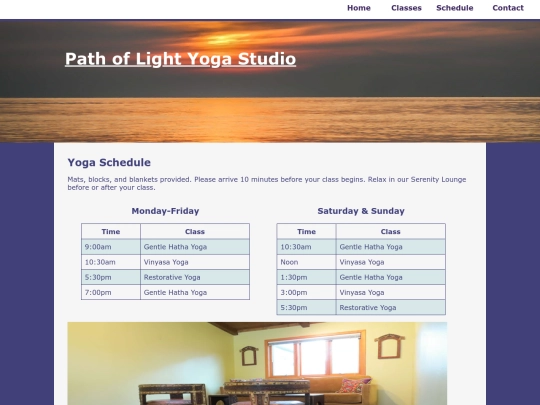 schedule screenshot