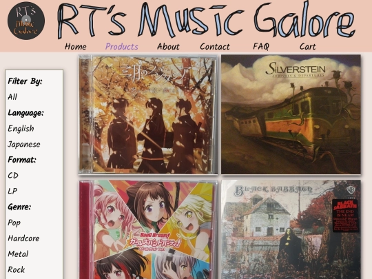 products screenshot