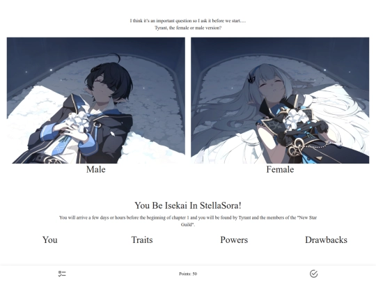 StellaSora-CYOA screenshot