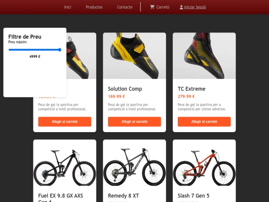 productes screenshot