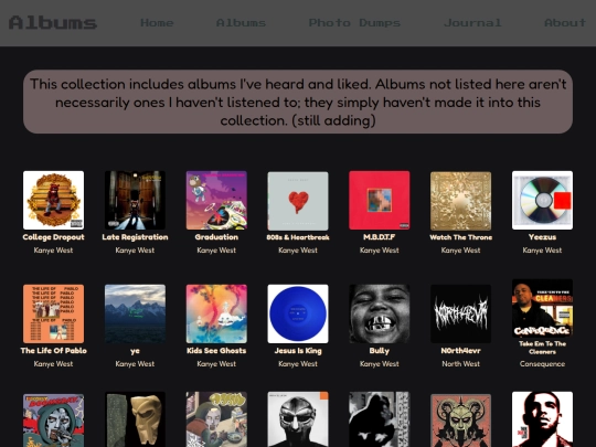 albums screenshot