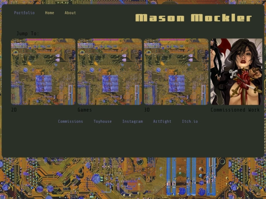 Commissions/portfolio screenshot