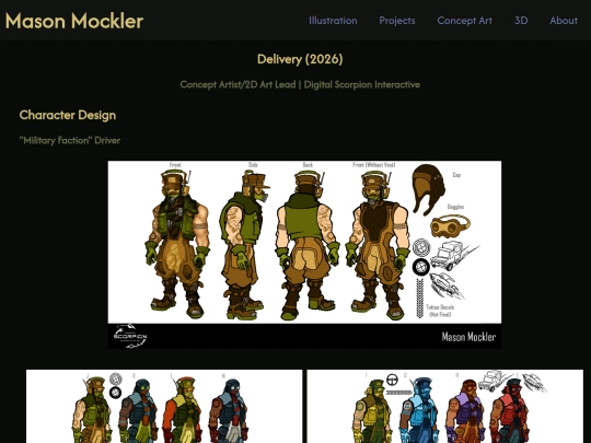 Portfolio/GamesPage/Delivery screenshot