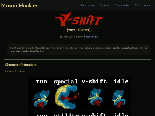 Portfolio/GamesPage/V-Shift screenshot