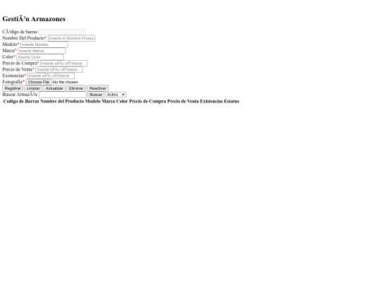 modules/ModuloArmazones/Vista_Armazones screenshot