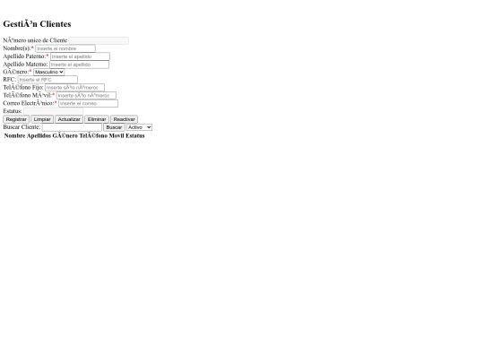 modules/moduloClientes/view_Clientes screenshot