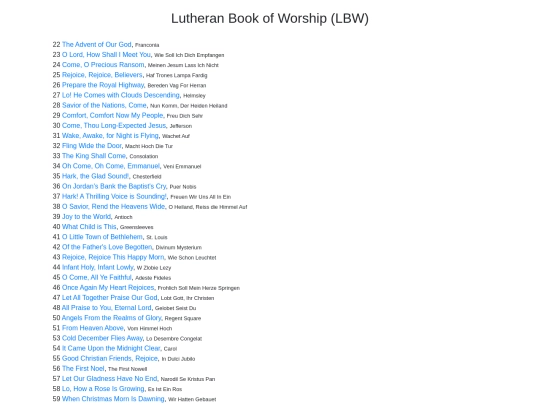 hymn-books/lbw screenshot
