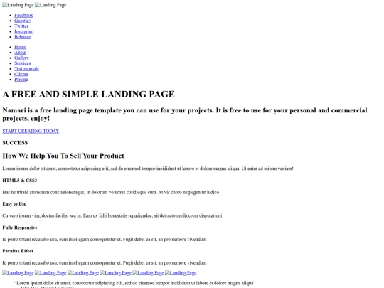 testpage screenshot