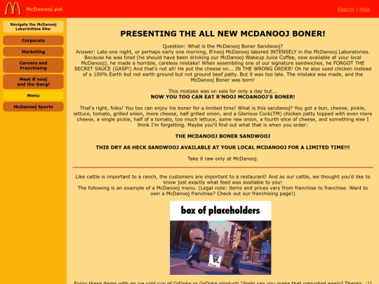 menu screenshot