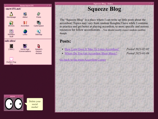 accordion/blog screenshot