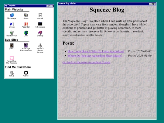 accordion/blog/posts screenshot