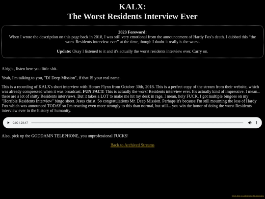 shrines/rz/streams/KALX screenshot