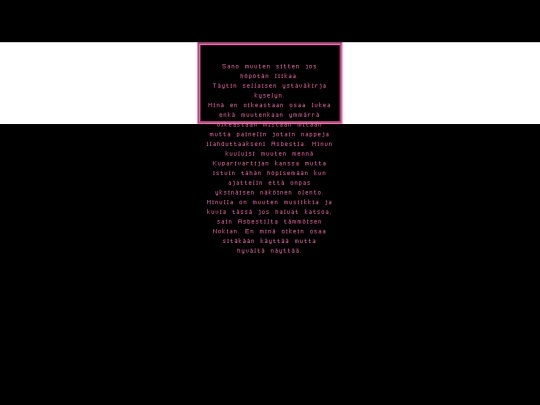 Vessa/test screenshot