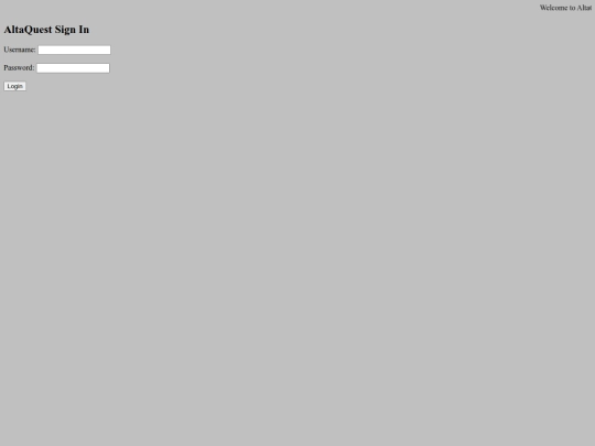 login screenshot