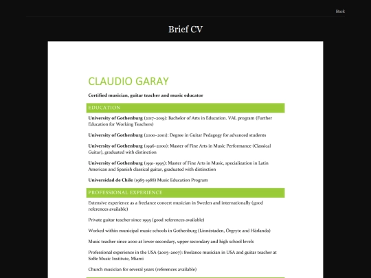 briefcv screenshot