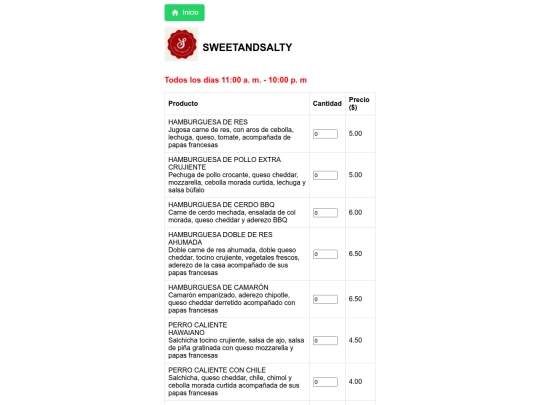 antojitos/sweetandsalty screenshot