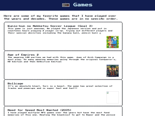games screenshot