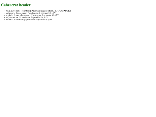 practica de herencia css y prioridad 2 screenshot