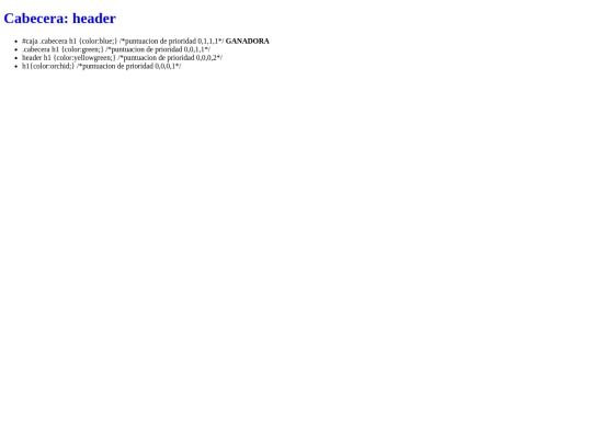 practica de herencia css y prioridad screenshot