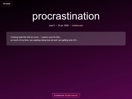 blog/post/procrastination screenshot